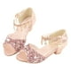 thumbnail image 1 of Qarigey Niñas bailarina brillo zapatos lentejuelas ballet boda fiesta cristal carnaval Navidad sandalias escenario accesorios rosa Type2 NO2, 1 of 6