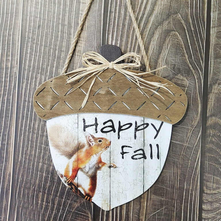 Handmade Fall Craft Standing Decor Autumn Squirrel Decoration