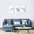 thumbnail image 4 of 3 Piece Modern Blue Flowers Canvas Wall Art for Bedroom Living Room decor,Bathroom Wall Decor,3 Panels framed Wall Watercolor Painting Kitchen Home Decoration Canvas Print Artwork Wall Mural, 4 of 6