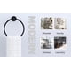 thumbnail image 3 of Toallero de pared para baño, color negro, aro para toallas de pared, acero inoxidable, 16 x 16 x 7 cm, negro mate, 3 of 5