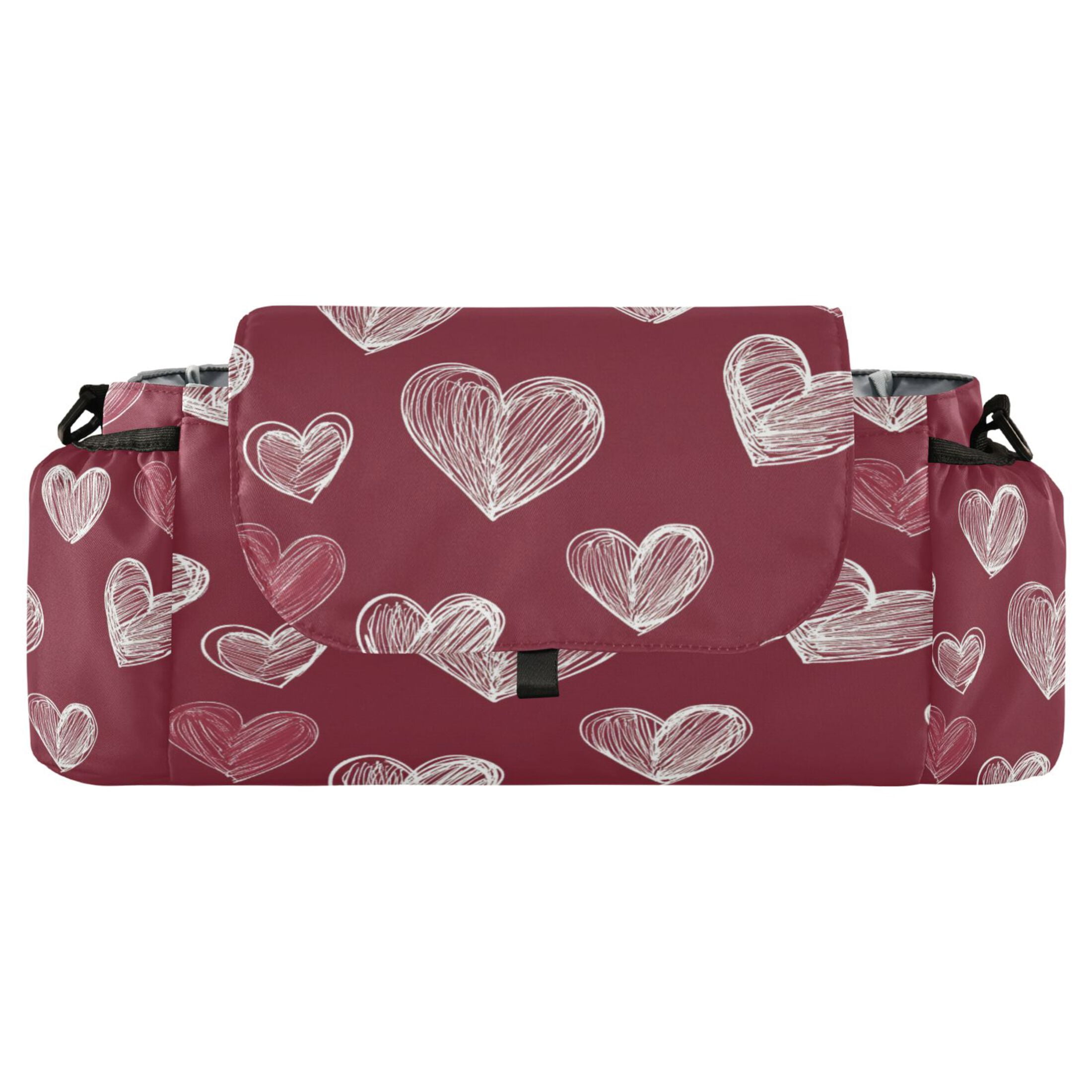 DIXRUYEE Stroller Organizer Timeless Love Sketches Printed