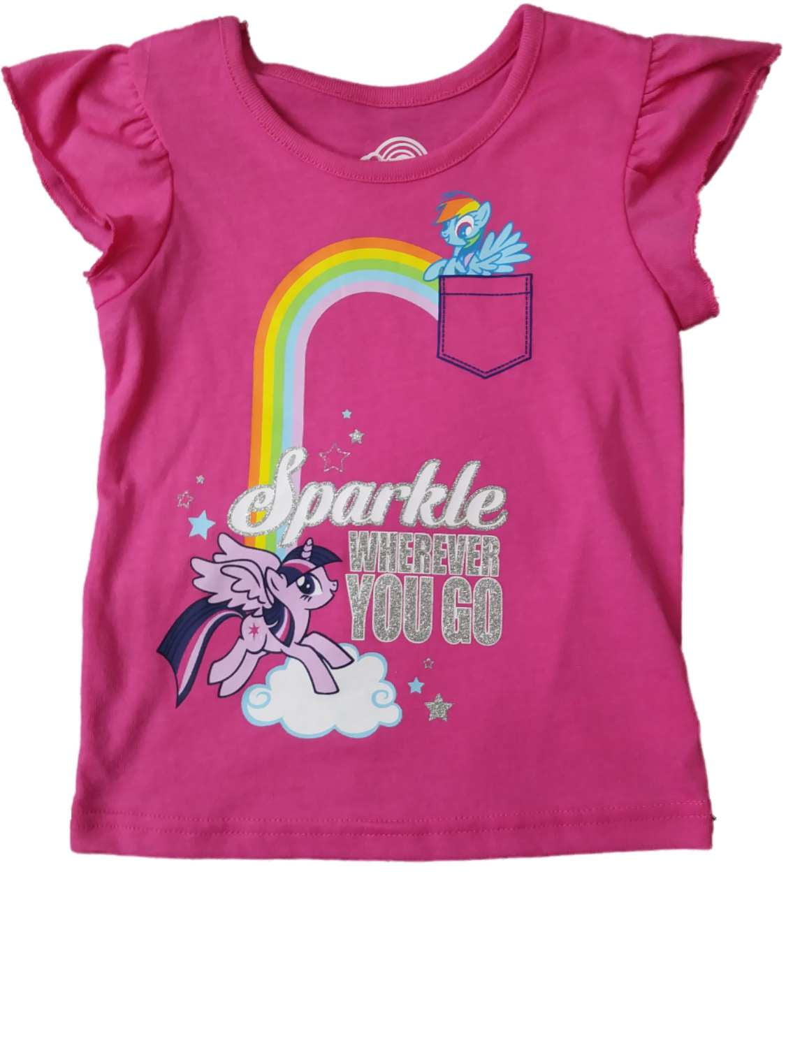 My Little Pony Toddler Girls S/S Blue Character Print Top Size 2T 3T 4T 