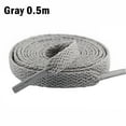 thumbnail image 2 of Shoelaces Thicken Athletic String for Running Shoes Accessories Soft Shoestrings Fabric Polyester Replacement Cord Solid Color Grey 0.5m, 2 of 8