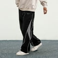 thumbnail image 4 of Men's Parachute Sweatpants,Y2k Baggy Track Pants with Pockets,Drawstring Wide Leg Casual Trousers Streetwear Black M, 4 of 9