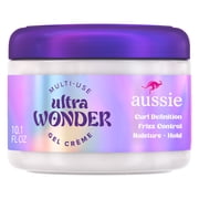 Aussie Ultra Wonder Gel Creme All-in-1 Moisturizing Styler, Hair Gel + Curl Cream, 10.1 fl oz