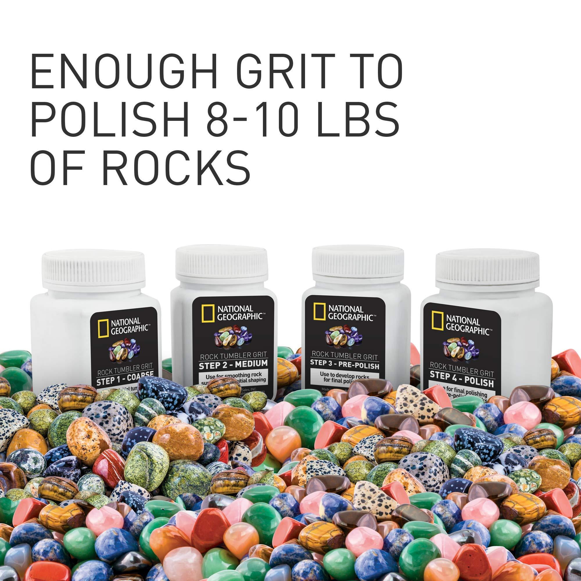 Smithsonian Rock Tumbling Polishing Grit Kit for 1/2 lb Rock Tumblers 