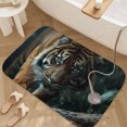 thumbnail image 3 of 1pc Tiger Absorbent Non-Slip Bathroom Thickened Flannel Rug Decor,Soft,Quick Drying,Suitable For Indoor/outdoor Use,Bathrooms,Bedrooms,Kitchens,Terrace,Laundry Rooms,16"x24", 3 of 9