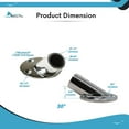 thumbnail image 6 of MARINE CITY Casting Boat Hand Railing Fittings Round Base  30 Degree, High-Quality 316 Stainless Steel, Rustproof and Durable, Mirror Finish for Boats and Yachts Pack of 1, 6 of 8