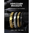 thumbnail image 5 of Bandmax 5MM Wide Cuban Chain Bracelet for Men Women Stainless Steel Hip Hop Biker Wristlet Anklet Chain Jewelry for Gift, 5 of 9