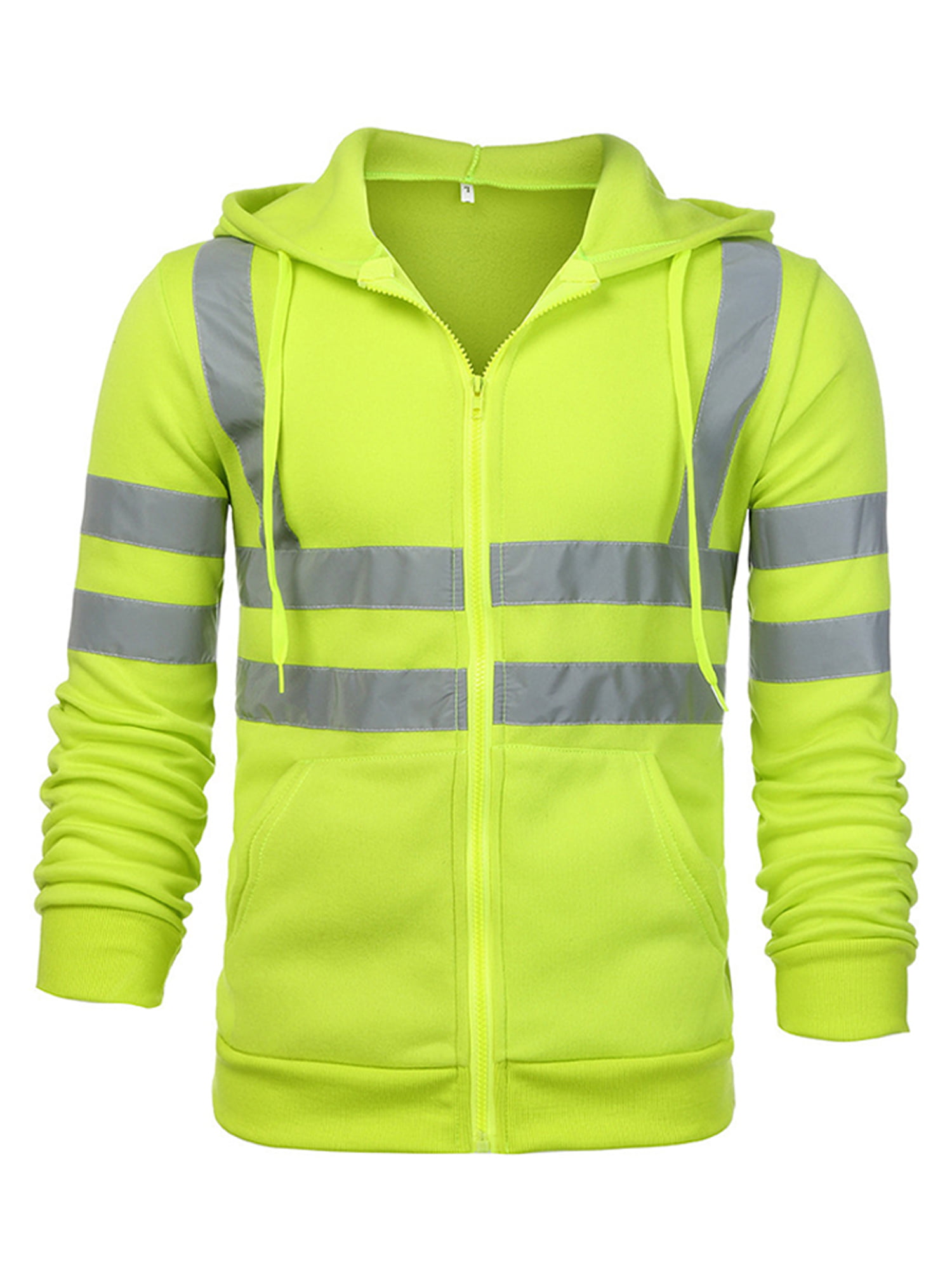 Details about   Hi Vis Men's Safety Work Hoodie Jacket Coat High Visibility Hooded Sweatshirt 