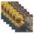 thumbnail image 6 of Qxltty Cat Oil Painting Napkins 20×20in Perfect for Parties Dinners Weddings Cocktail Housewarming Cloth Napkins Set of 6, 6 of 8