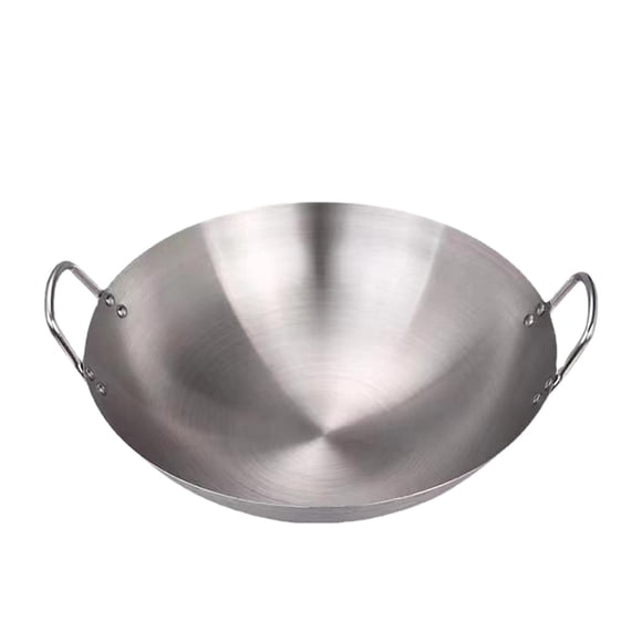 Wok de acero inoxidable para el hogar, sartén multifuncional para cocinar al vapor y a fuego lento. 36 cm