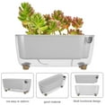 thumbnail image 3 of KALLORY Indoor Small Flower Pots 30.00X13.00X12.00CM White, 3 of 7