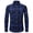 Blue&Black, variant on Men's Pattern-Matched Plaid Business Casual Shirt - Slim Fit Brushed Flannel Long Sleeve Button-Down for Fall