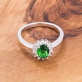 thumbnail image 2 of Emerald Green CZ Petite Oval Ring, 2 of 2