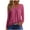 Hot Pink, variant on Womens Long Sleeve Graphic T Shirts Cotton Long Sleeve Black Shirt Women Cotton Solid Button Fashion Round Neck Comfortable Long Sleeve Top