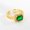 Green, variant on Copper Chain Shaped Ring With Micro Inlaid Zircon Geometric Design For Everyday Wear And Special Occasions Jewelry
