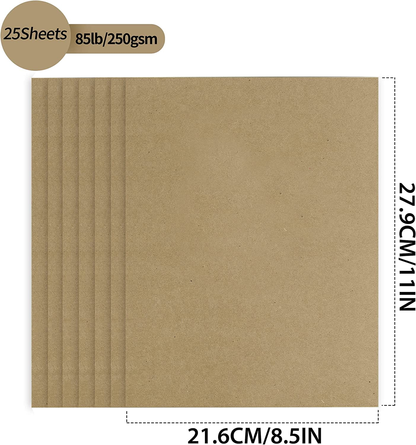 Heavyweight Brown Kraft Cardstock AcidFree, Archival Safe Paper