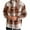 Brown, variant on Floenr Mens T Shirts,Plaid Long Sleeve Single Breasted Lapel Collar Casual Men's Shirt