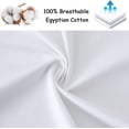 thumbnail image 3 of EastVita Queen Fitted Sheet Deep Pocket 600-Thread-Count 100% Cotton Fitted Sheet Egyptian Quality Bedding White Fitted Sheet Queen Wrinkle and Fade Resistant, 3 of 7