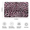thumbnail image 3 of Pink and Black Of Leopard Print Bathroom Rugs Mat,Non Slip Microfiber Bathroom Rug,Rubber Backing,Soft Bathroom Mats for Bathroom Floor,Tub and Shower,17x27in(43x68cm), 3 of 5