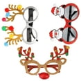 thumbnail image 6 of Jiyike 3pcs Christmas Glitter Eyeglasses Creative Antler Glasses Elk Shape Glasses Costume Accessory Novelty Xmas Glasses Photo Props Funny Eyewear Party Favors, 6 of 7
