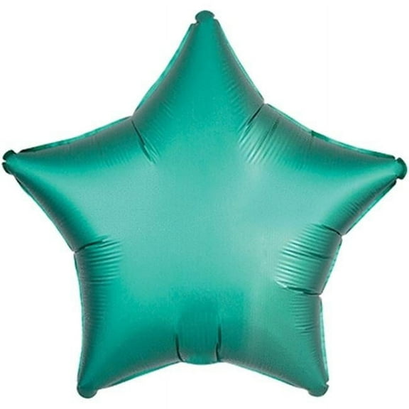 Anagram International Luxe Sateen 19" Foil Star Balloon - Jade