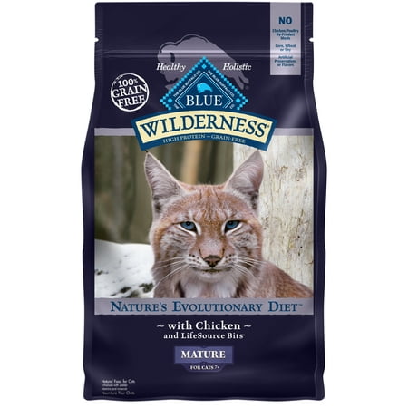 Blue Buffalo Wilderness Chicken Grain Free Natural Mature Dry Cat Food,