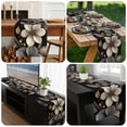 thumbnail image 6 of Gold Black Flower Table Runner 70 Inches Long, Blossoming Botanical Prints Leaf Kitchen Coffee Dining Table Decoration for Home Party Birthday Wedding Home Decor 13x70 Inches, 6 of 8