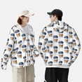 thumbnail image 4 of Vsdgher Sweat à Capuche Imprimé Motif Café pour Hommes Femmes, Manches Longues Protection Solaire Pêche pour Course Natation-TTG, 4 of 7