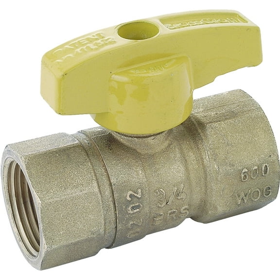 BrassCraft PSBV503-12 Gas Ball Valve, 3/4 in Flared, Brass