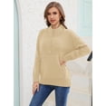 thumbnail image 4 of Lumento Pullover Sweaters for Womens Sweaters Long Sleeve 1/4 Zip Buttons Polo V Neck Dressy Casual Winter Tops 2024, 4 of 6