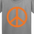 thumbnail image 4 of Inktastic Funky Orange Peace Sign Youth T-Shirt, 4 of 5