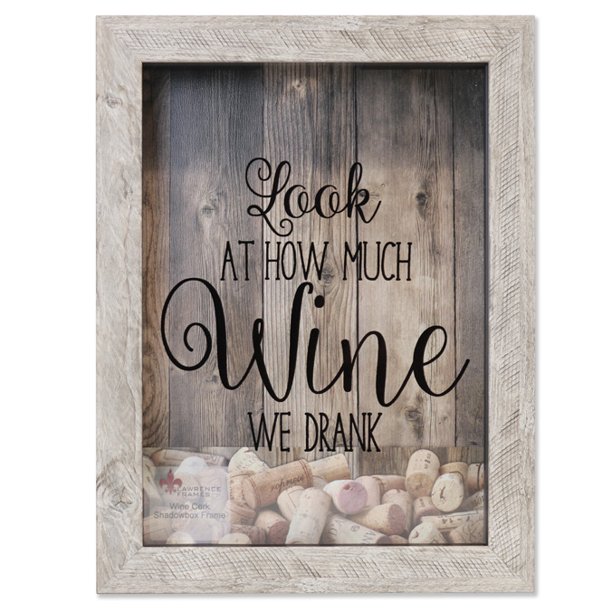 Lawrence 8x11 Wine Cork Holder Shadow Box Frame Weathered Walmart