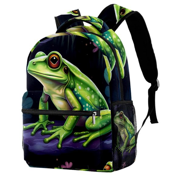 Lightweight Backpack Frog School Bag Travel Laptop Daypack for Men Women Casual Rucksack