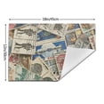 thumbnail image 3 of XMXT 6 Pcs Woven Placemats, Diverse Stamp Prints Stain Resistant Anti-Skid Placemat for Kitchen Table, 12 x 18 inches, 3 of 6
