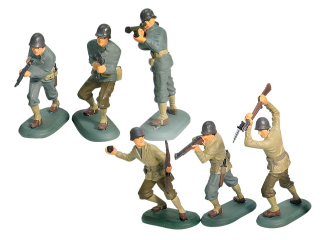 TSSD WWII US ARMY INFANTRY D-DAY 16 Plastic Toy Soldiers 1/32 8 Poses FREE SHIP 