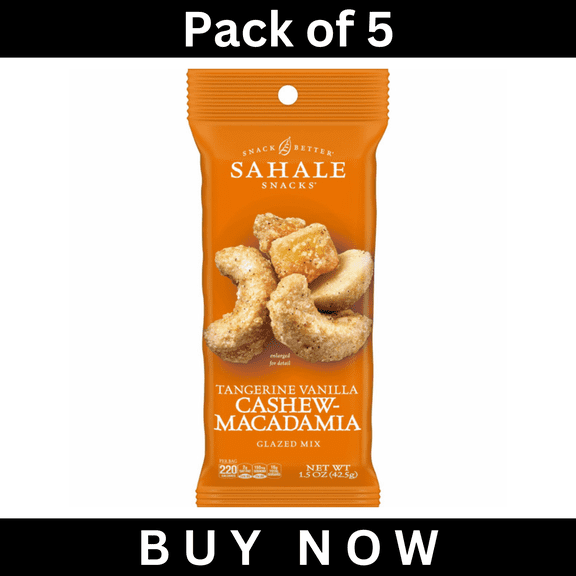 Sahale Snacks Nut Mix, Tangerine Vanilla Cashews, 1.5 oz (Pack of 5)