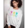 thumbnail image 2 of Colored Pineapples Sweatshirt Women -SPIdeals Designs, Female 5X-Large, 2 of 4
