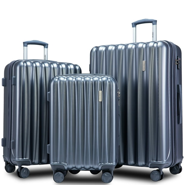Segmart - Clearance! 3 Piece Carry on Luggage Sets, SEGMART Lightweight Carryon Suitcase with ...