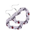 thumbnail image 2 of Sonducket Pendientes de cuero en forma de corazón, colgante de oreja, aro exagerado, pendiente colgante hueco, regalo del Día de San Valentín, favores Ropa, zapatos y accesorios Miscelánea tipo 5 Sonducket AP010114-05, 2 of 6
