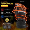 thumbnail image 2 of Heated Gloves, 4000mAh Electric Rechargeable Battery Hand Warmers Winter Warm Touchscreen Gloves Waterproof Windproof Gloves for Outdoor Cycling Skiing Hiking Working Camping, 2 of 8