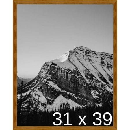 

31 x 39 Inch Hazel Naural Wood Picure - Made Hardwood Phoo s (Derby Collecion)