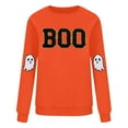thumbnail image 3 of Halloween Sweatshirts for Women 2025 Long Sleeve Crewneck Cute Boo Ghost Graphic Sweatshirt Pullover Tops, 3 of 6