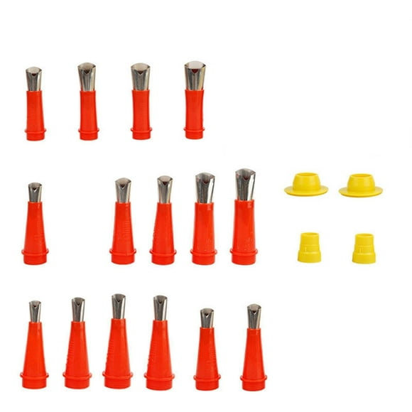 Boovnll Tool Kit, Family Use Integrated Rubber Nozzle Tool Kit, Rubber Nozzle Tool with Base, Stainless Steel Material, Caulking Nozzle Applicator Coating for Home, Tool Set