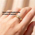 thumbnail image 2 of 6mm Titanium Fidget Rings for Women Anxiety Relasing, Full Cubic Zirconia Ring Eternity Wedding Band Ring Love Statement Jewelry, Hypoallergenic Stainless Steel Gold Rings for Women No Tarnish, 2 of 9