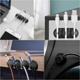 thumbnail image 2 of 20 Pack Cable Management, Premium Black Cable Clips Holders, Multi-purpose Cable Cord Organizer Clips for Home and Office, Silicone Desk Self-Adhesive Cord Wire Holders,Self-Gripping Cable Ties,Black, 2 of 10