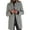 Light Grey, variant on comerut Women Fall Winter Coat Stand Collar Thick Warm Soft Mid Length Solid Color Pockets Single-breasted Lady Thick Overcoat