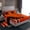 Black Orange, variant on jejeloiu American Rugby Ball Bed Sheets,Orange Cyan King Sheets For Boys Kids 4pcs