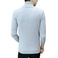 thumbnail image 6 of Blotona Men Solid Turtleneck Sweater Autumn and Winter Adults Long Sleeve High Collar Pullovers Male England Style Skinny Pullover M-3XL, 6 of 9